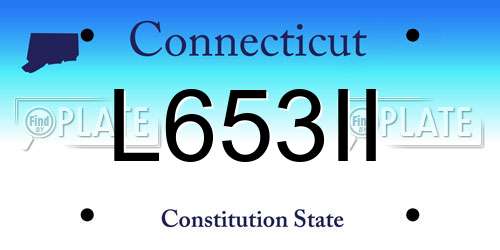 L653II Connecticut License Plate