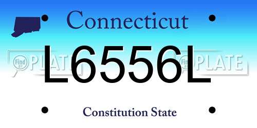 L6556L Connecticut License Plate