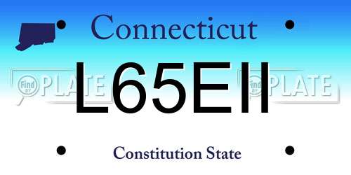 L65EII Connecticut License Plate