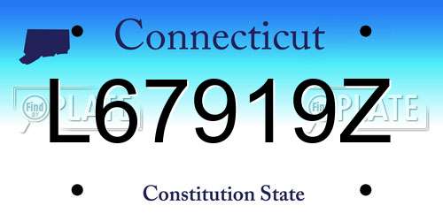 L67919Z Connecticut License Plate