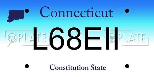 L68EII Connecticut License Plate