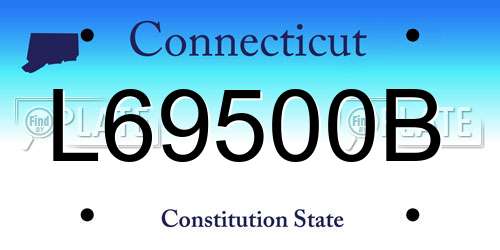 L69500B Connecticut License Plate