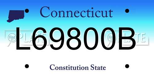 L69800B Connecticut License Plate