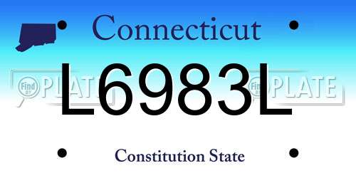 L6983L Connecticut License Plate