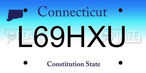 L69HXU Connecticut License Plate