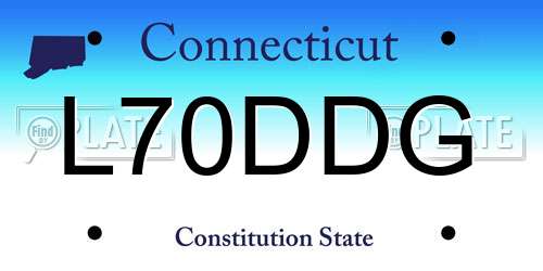 L70DDG Connecticut License Plate