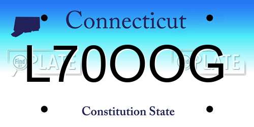 L70OOG Connecticut License Plate