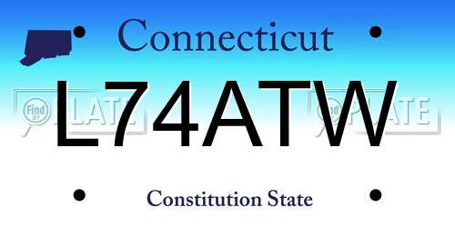 L74ATW Connecticut License Plate