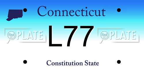 L77 Connecticut License Plate