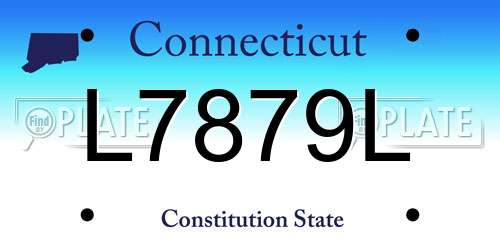 L7879L Connecticut License Plate