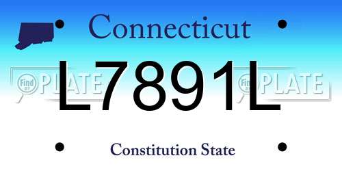 L7891L Connecticut License Plate