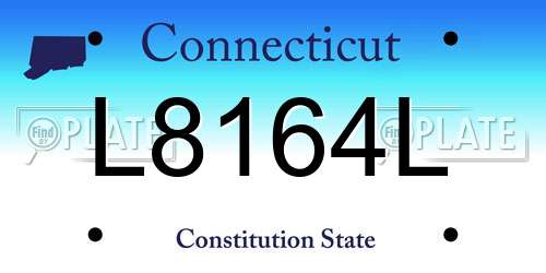 L8164L Connecticut License Plate
