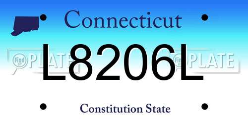 L8206L Connecticut License Plate