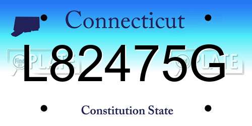 L82475G Connecticut License Plate