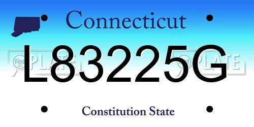 L83225G Connecticut License Plate