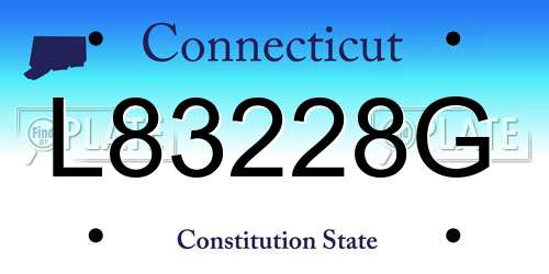 L83228G Connecticut License Plate