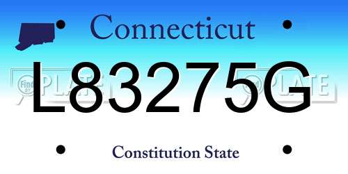 L83275G Connecticut License Plate