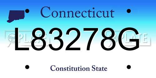 L83278G Connecticut License Plate