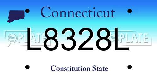 L8328L Connecticut License Plate