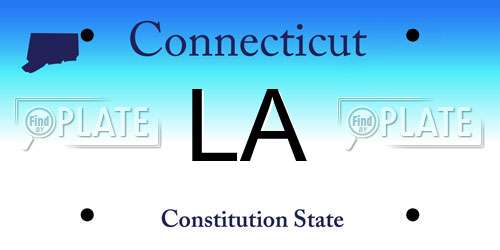 LA Connecticut License Plate