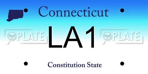 LA1 Connecticut License Plate