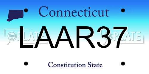 LAAR37 Connecticut License Plate