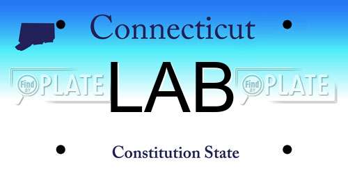 LAB Connecticut License Plate