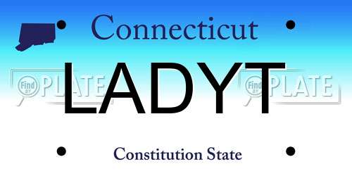 LADYT Connecticut License Plate
