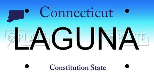 LAGUNA Connecticut License Plate