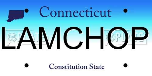 LAMCHOP Connecticut License Plate