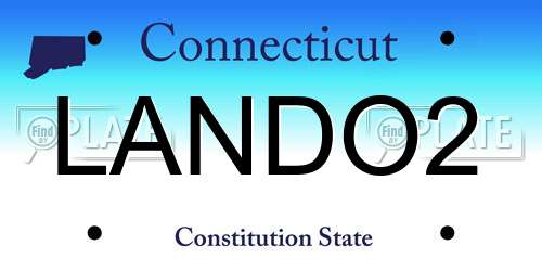 LANDO2 Connecticut License Plate
