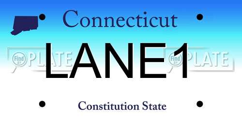 LANE1 Connecticut License Plate