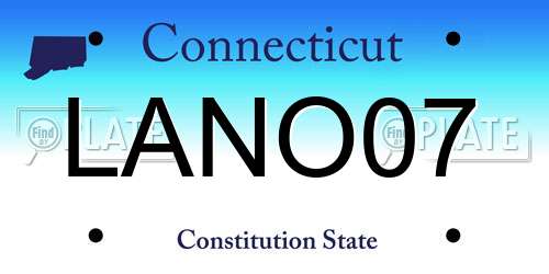 LANO07 Connecticut License Plate