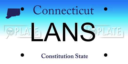 LANS Connecticut License Plate