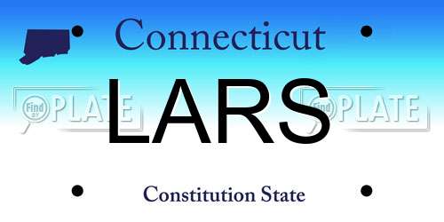 LARS Connecticut License Plate