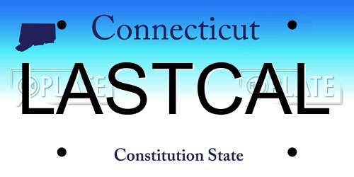 LASTCAL Connecticut License Plate