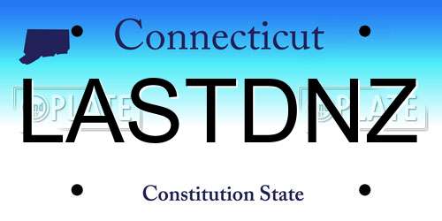 LASTDNZ Connecticut License Plate