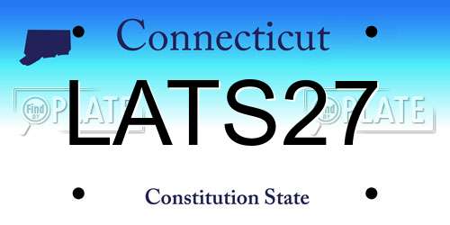 LATS27 Connecticut License Plate