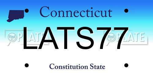 LATS77 Connecticut License Plate