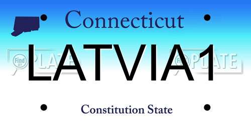 LATVIA1 Connecticut License Plate