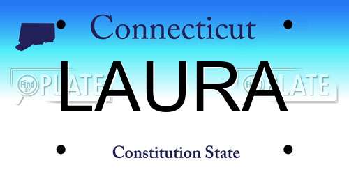 LAURA Connecticut License Plate