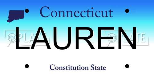 LAUREN Connecticut License Plate