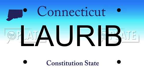 LAURIB Connecticut License Plate