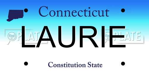 LAURIE Connecticut License Plate