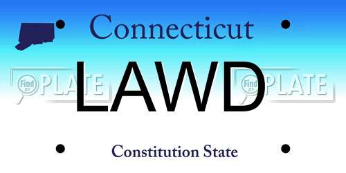 LAWD Connecticut License Plate