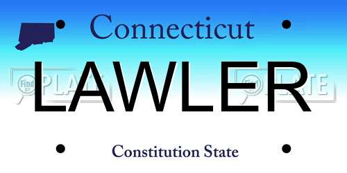 LAWLER Connecticut License Plate