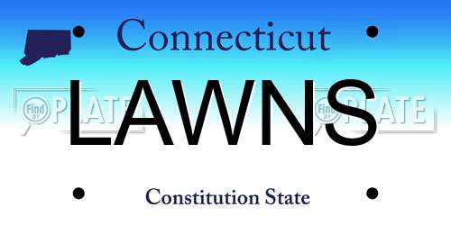 LAWNS Connecticut License Plate