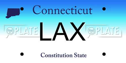 LAX Connecticut License Plate