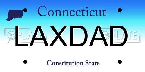 LAXDAD Connecticut License Plate