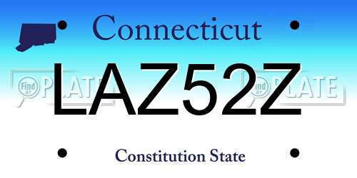 LAZ52Z Connecticut License Plate
